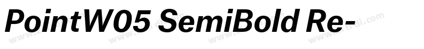 PointW05 SemiBold Re字体转换 PointW05 SemiBold Re字体转换